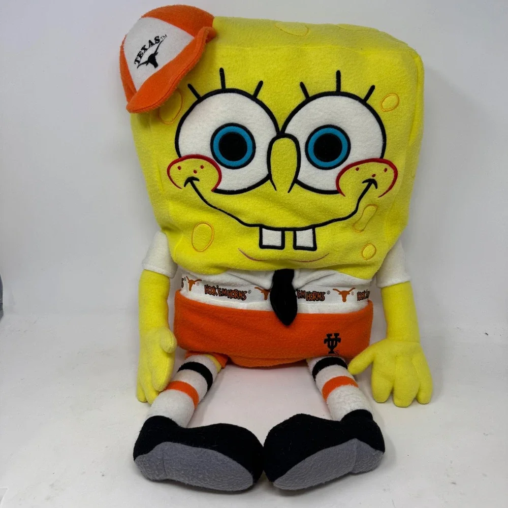 SpongeBob SquarePants University of Texas Longhorns Plush Applause Hook Em Horns